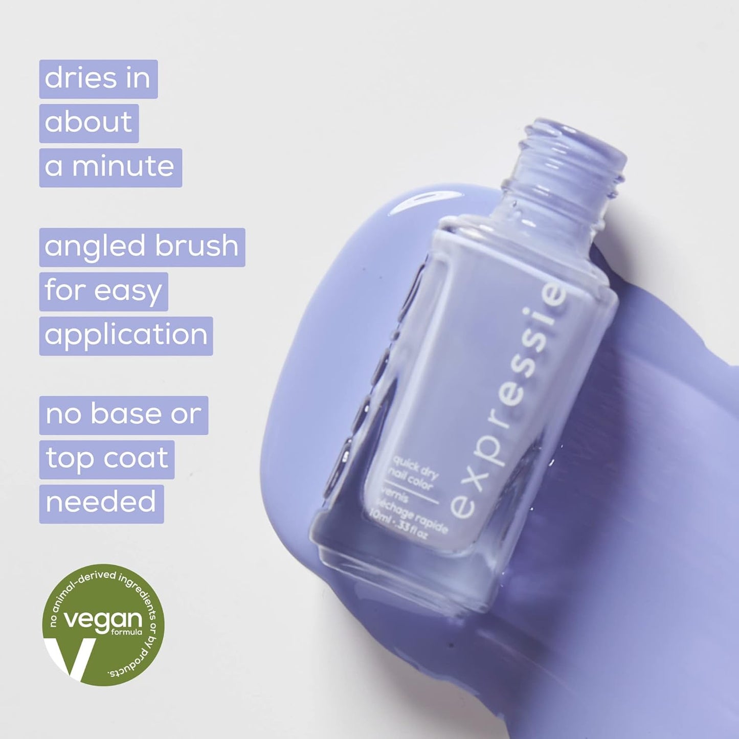 Expr Quick-Dry Vegan Nail Polish, Not so Low-Key, Blackened Burgundy, 0.33 Ounce